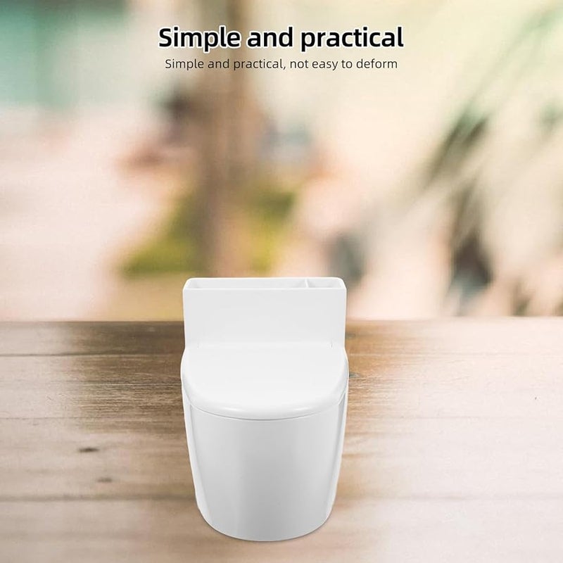 منفضة سجائر جدارية خزفية على شكل مرحاض مع غطاء تقلل الرائحة ولاصق لا يترك أثرًا - Image 4